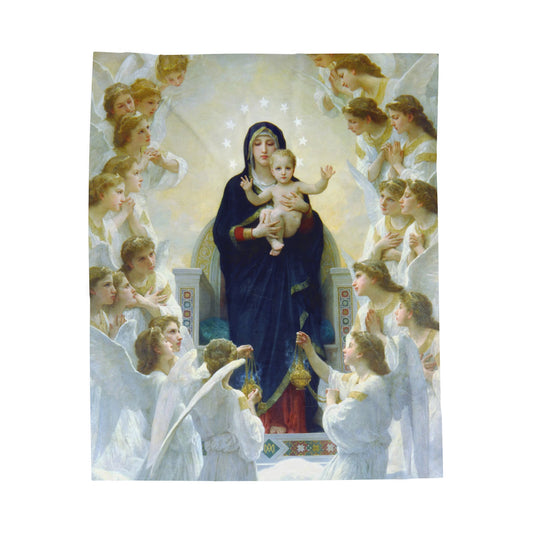 Our Lady Queen of Angels Thick Plush Blanket