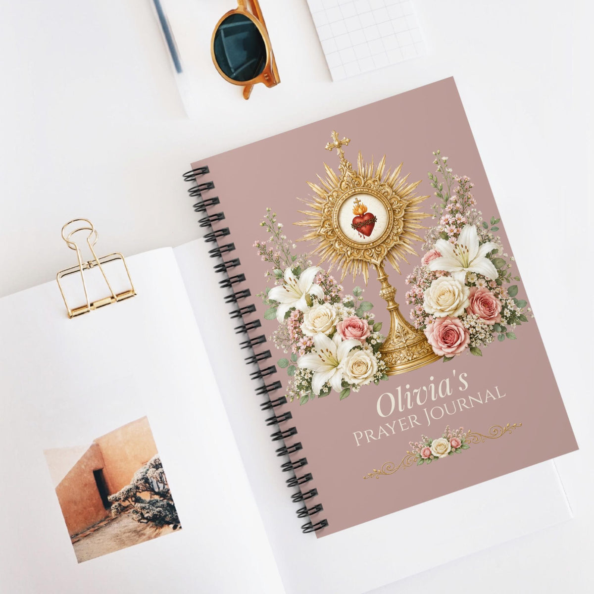 Personalized Sacred Heart Prayer Journal, Catholic Gift