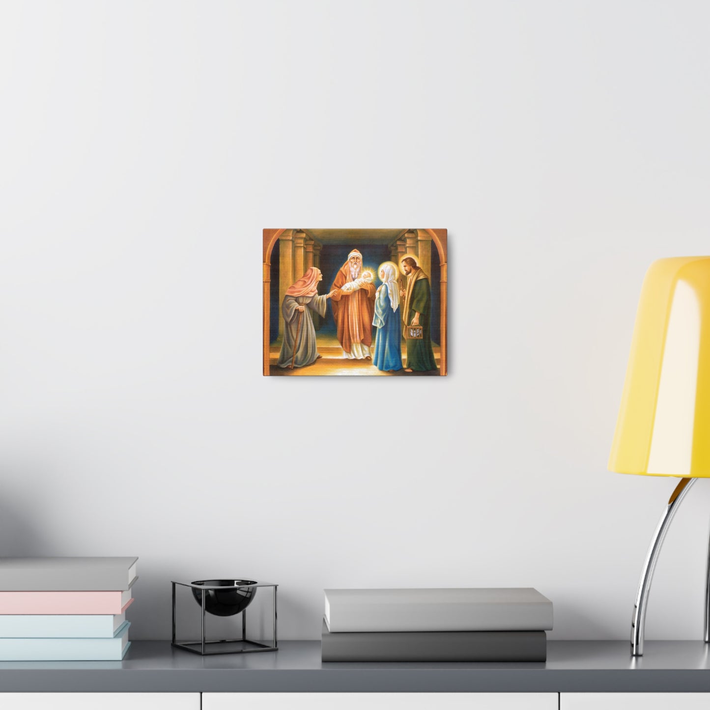 Presentation of Jesus in the Temple Canvas Print, 4th Joyful Myster of the Rosary Catholic Wall Art