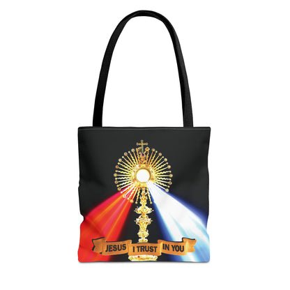 Divine Mercy Eucharistic Adoration Tote Bag – Jesus I Trust In You