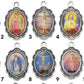 Our Lady of Guadalupe dangle earrings, zinc alloy with stainless steel hook — Catholic gift from Glory Be Gifts – view 3