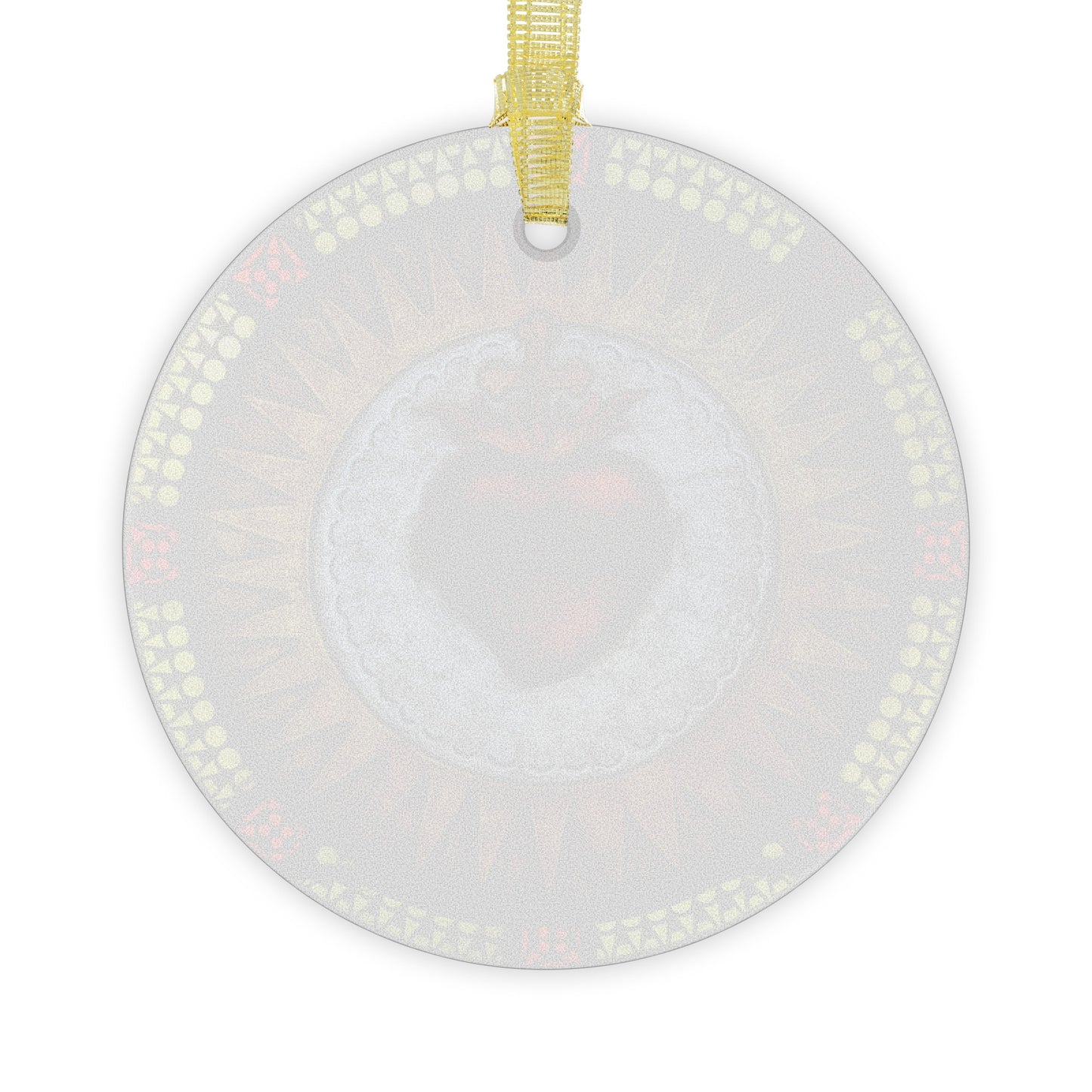 Sacred Heart of Jesus Glass Ornament