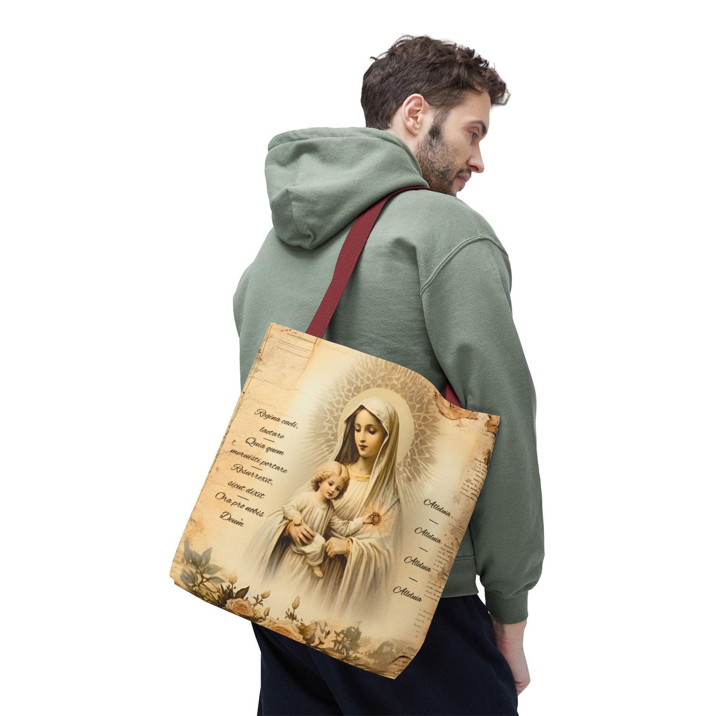 Mary Regina Caeli Prayer Catholic Tote Bag