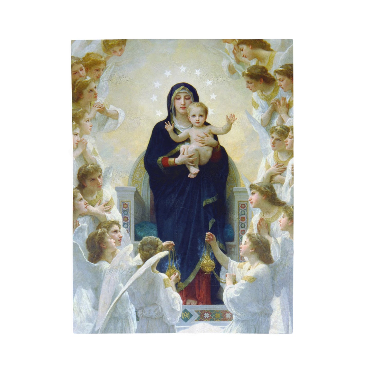 Our Lady Queen of Angels Thick Plush Blanket