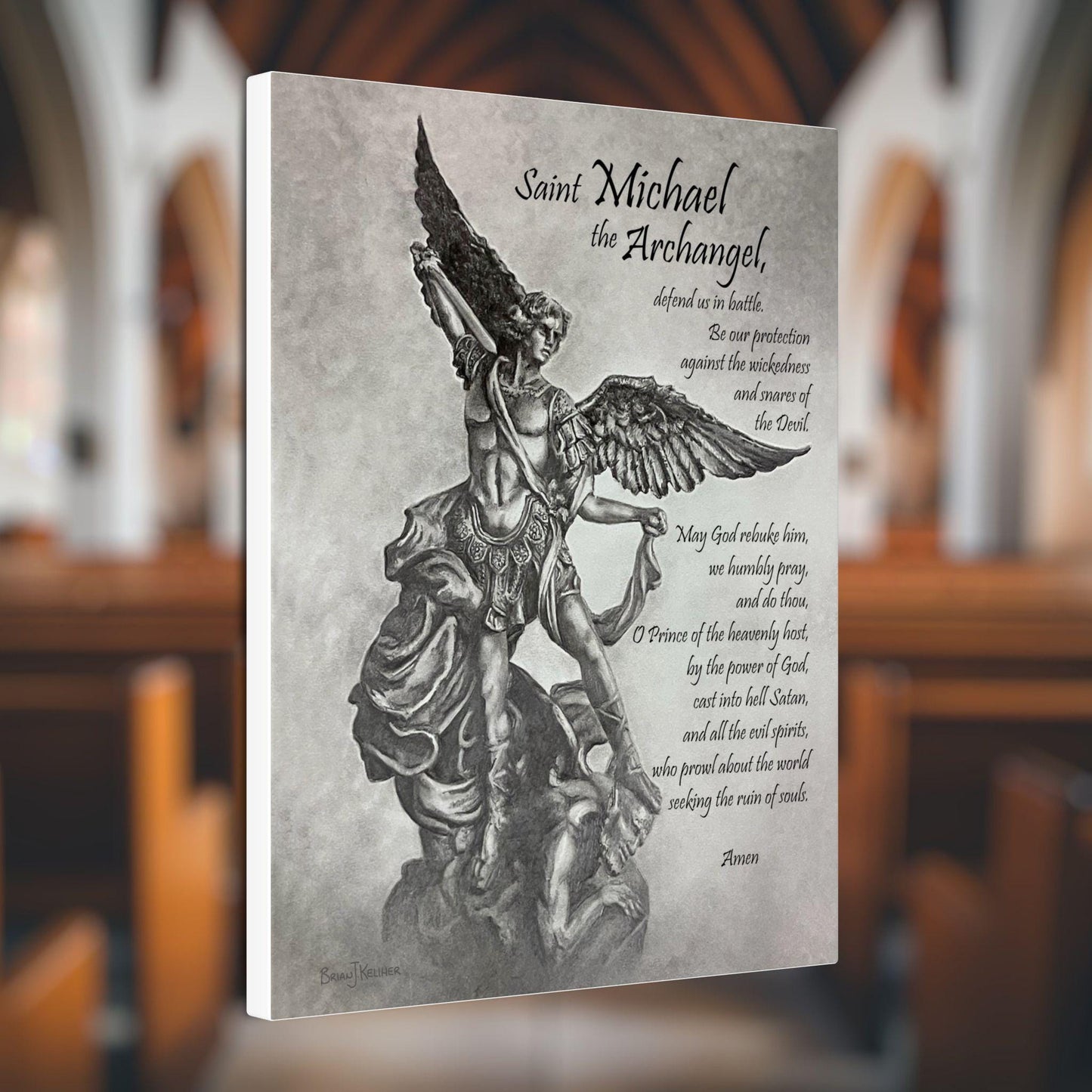 Saint Michael Archangel Catholic Canvas
