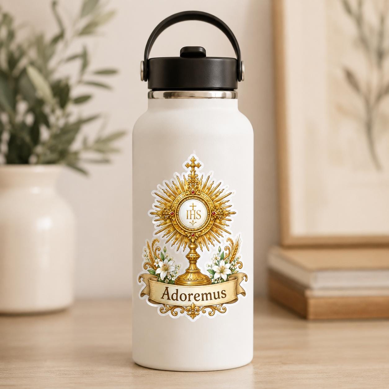 Eucharistic Adoration Sticker Set, Catholic Die Cut Vinyl