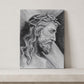 Shoulder the Cross canvas print, Christ carrying the cross sacred art sketch — Catholic gift from Glory Be Gifts