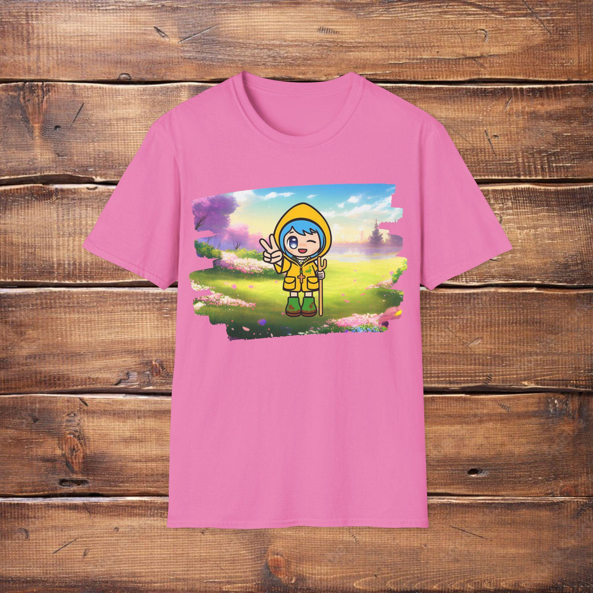 Luce Winking Anime Catholic Tee | 2025 Jubilee Year Shirt