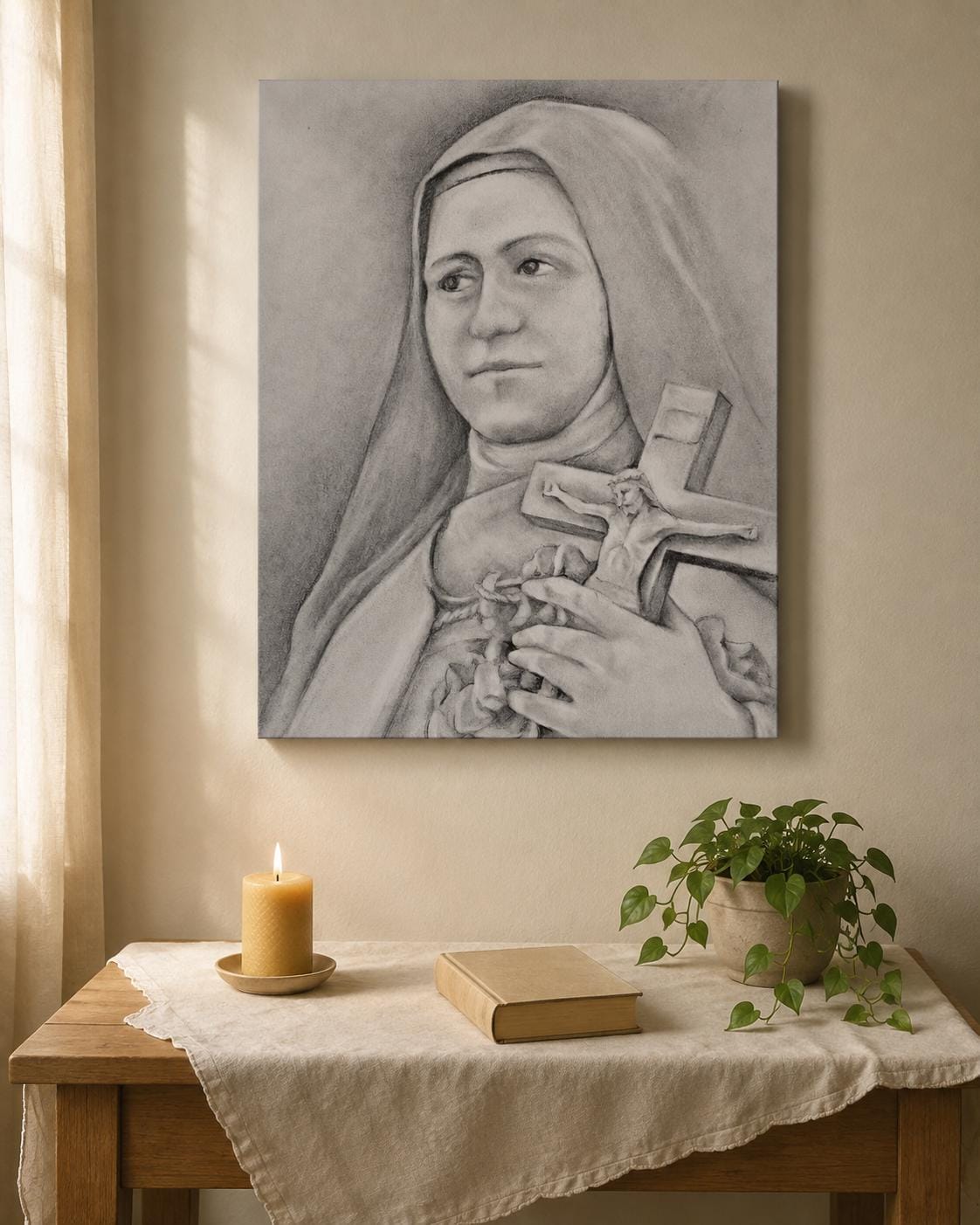 Saint Thérèse of Lisieux Canvas Print | Sacred Art by Brian Kelliher