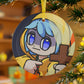 Based Luce Catholic Jubilee Mascot Christmas Glass Ornament, Religious Gift for Catholic, Funny Anime home tree decor