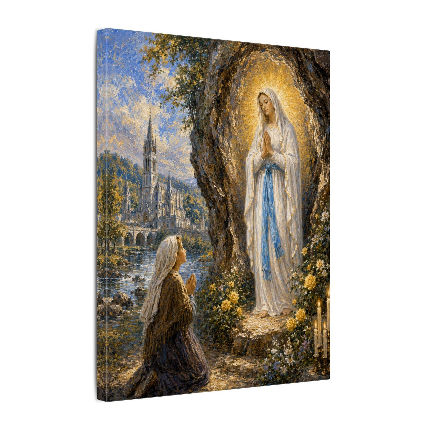 Our Lady of Lourdes Canvas Print, St. Bernadette Grotto