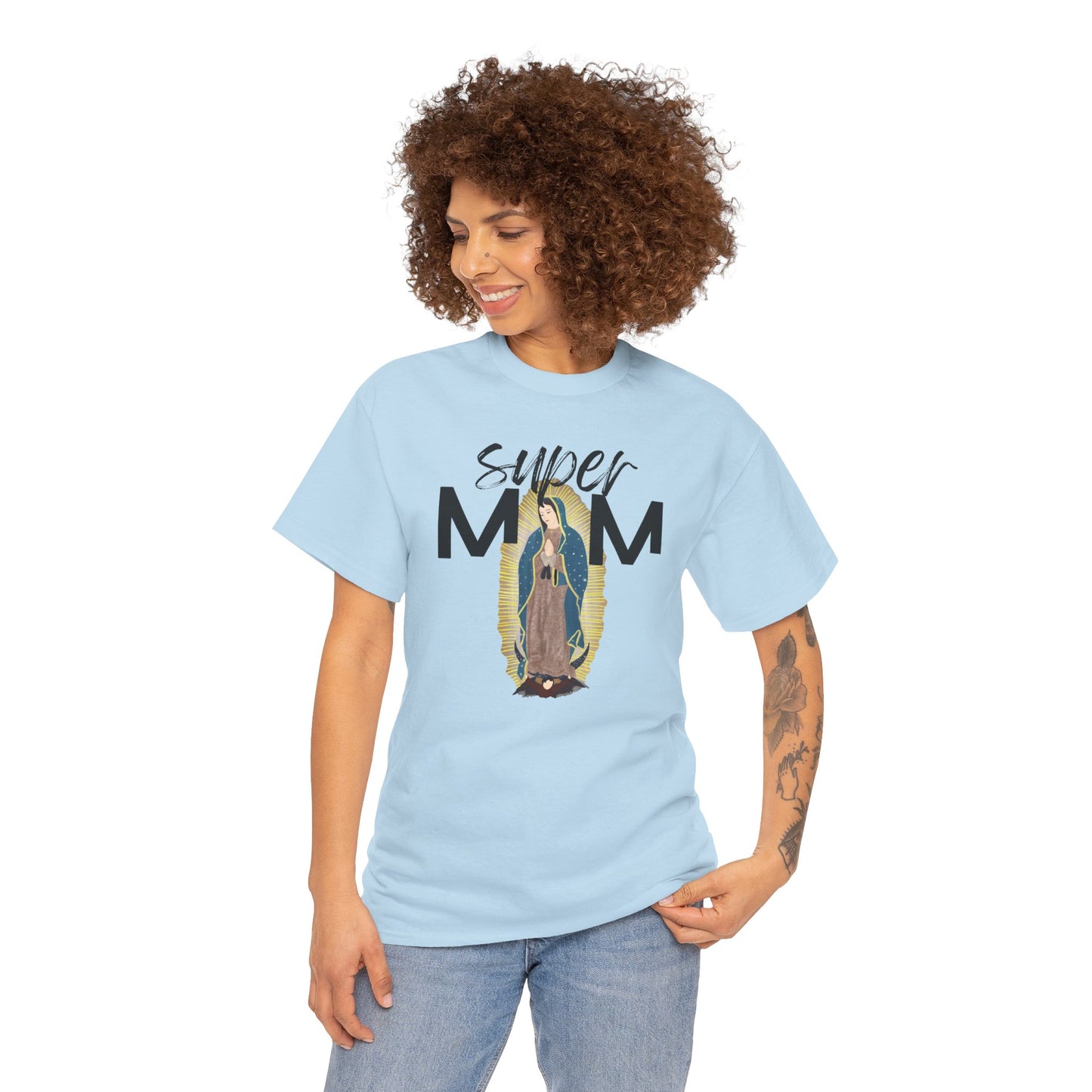 Mary Mother of God Catholic T-shirt Gift for mom, Catholic Christmas Shirt Mother, Super hero mom shirt gift for Catholic