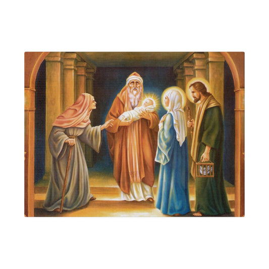 Feast of the Presentation of Jesus in the Temple, Holy Family Traditional Catholic Wall Art, Religious Gift Idea for Wife