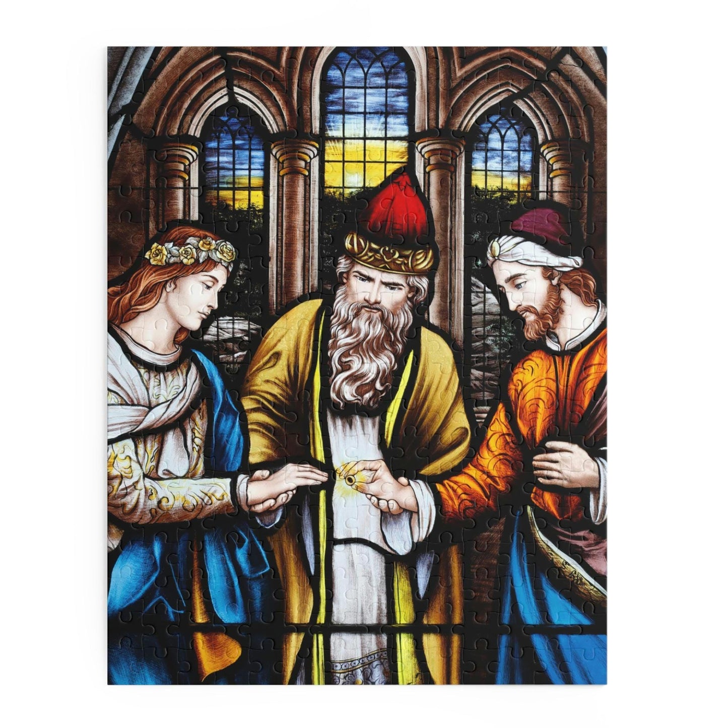 Mary and Joseph Wedding Stained Glass Puzzle