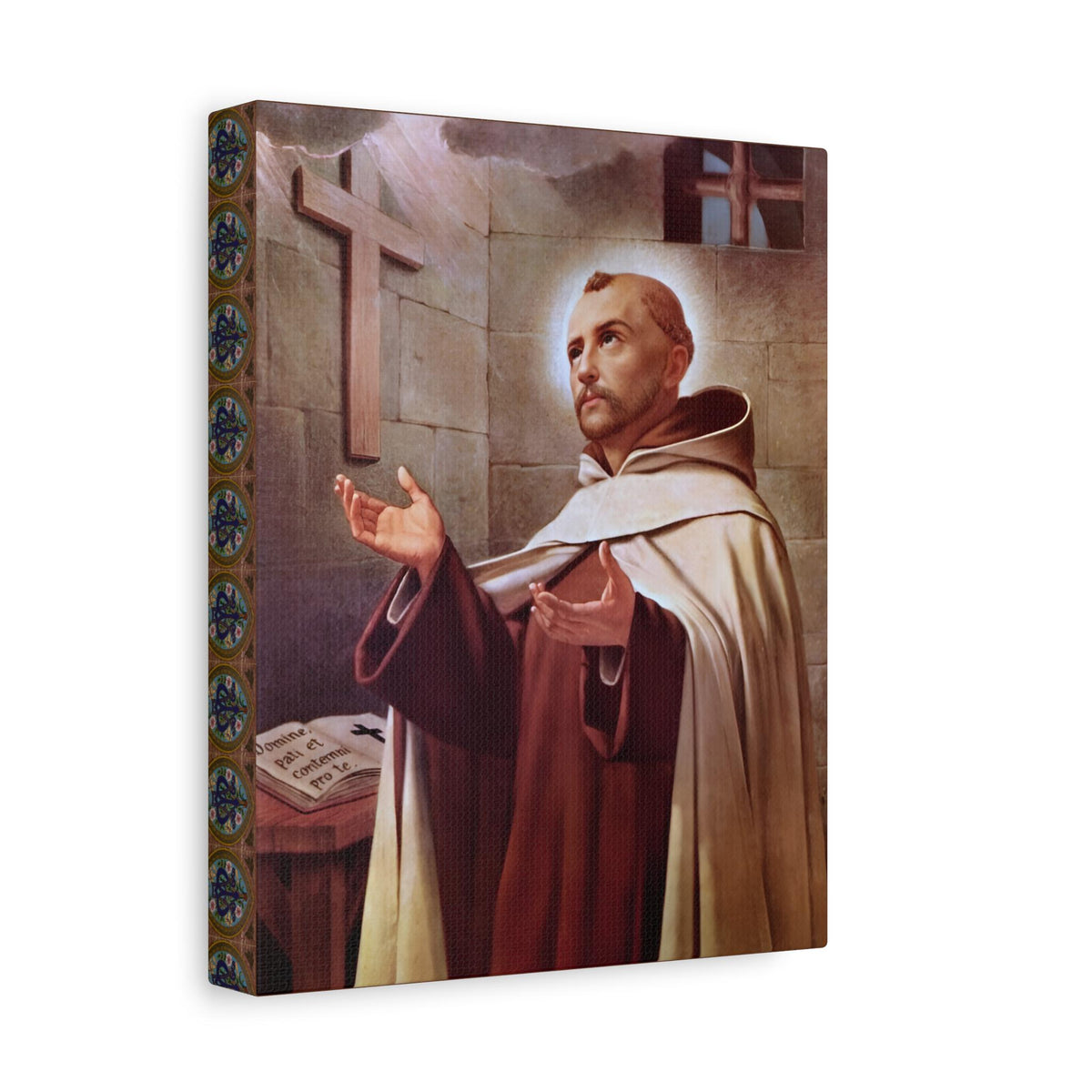 Saint John of the Cross canvas print, Carmelite mystic devotional art — Catholic gift from Glory Be Gifts – view 4