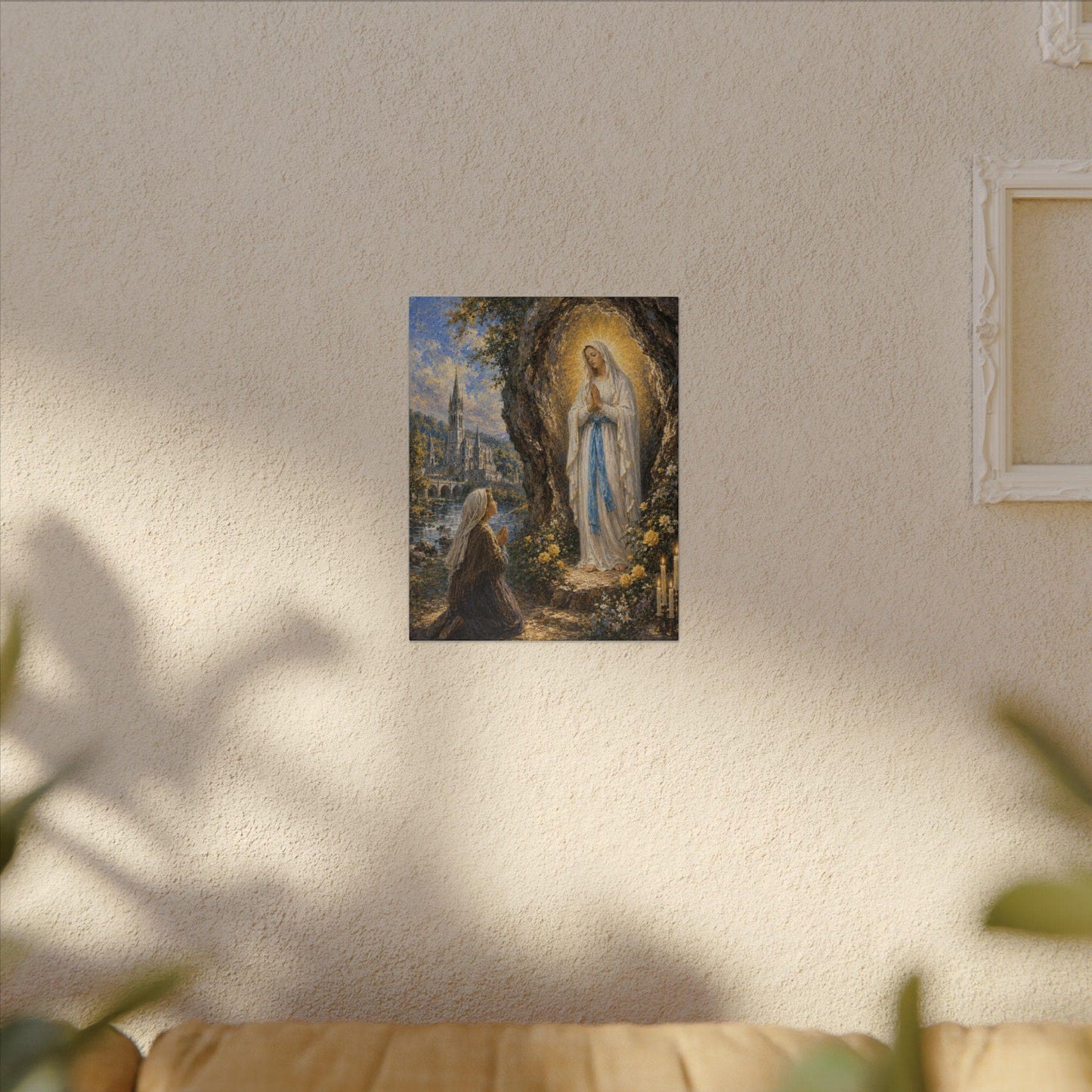 Our Lady of Lourdes Canvas Print, St. Bernadette Grotto