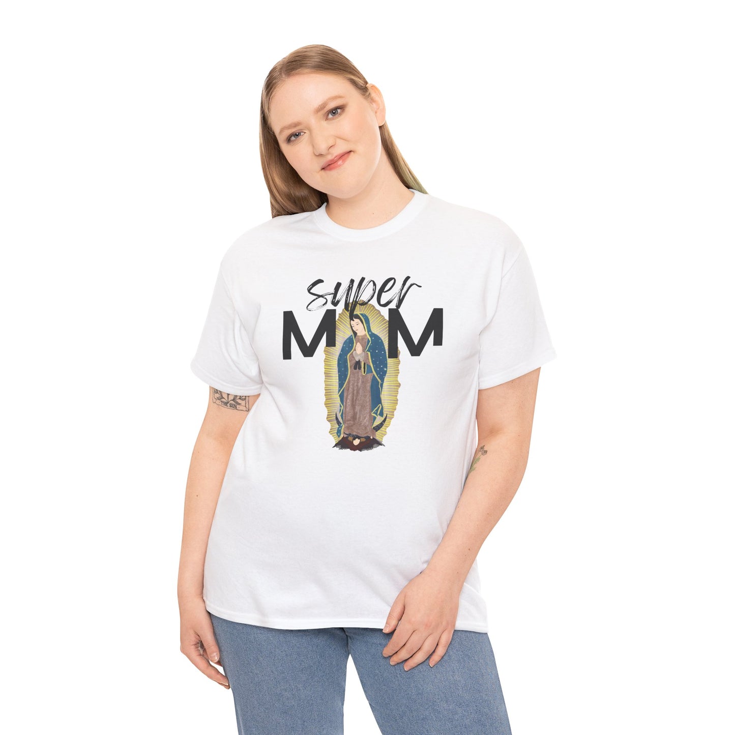 Mary Mother of God Catholic T-shirt Gift for mom, Catholic Christmas Shirt Mother, Super hero mom shirt gift for Catholic