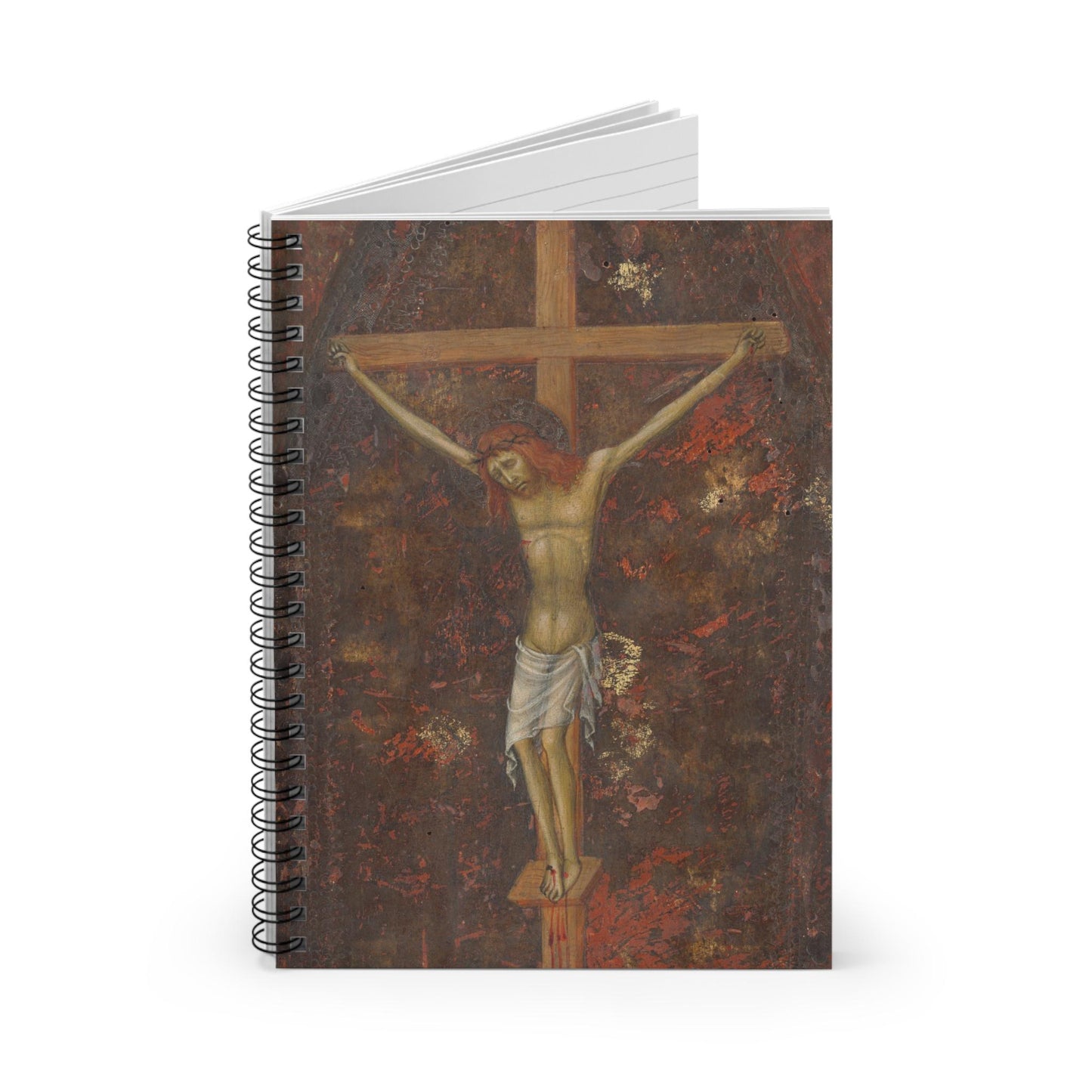 Christ on the Cross Catholic Adoration journal, Religious diary, lined notebook, Crucifixion art