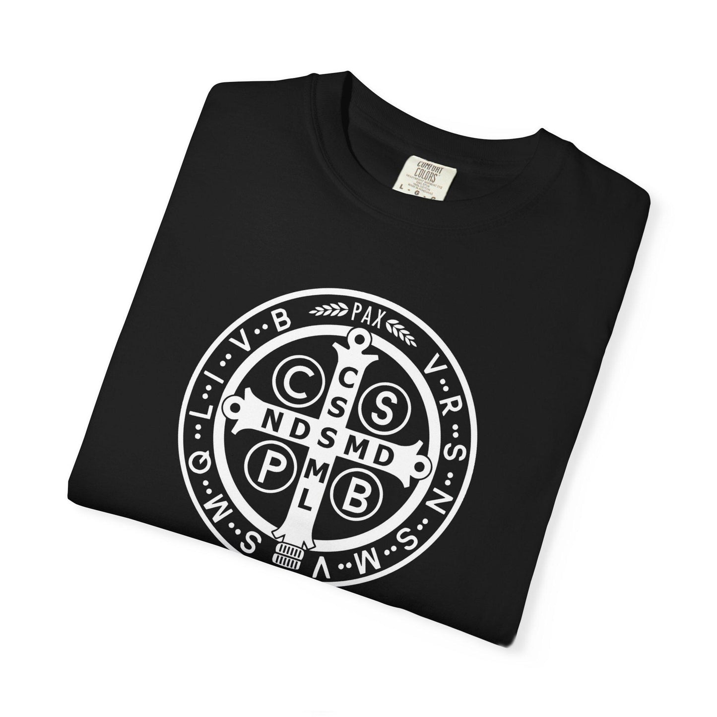 Saint Benedict Medal Catholic T Shirt, Religoius Spiritual Warfare Tee