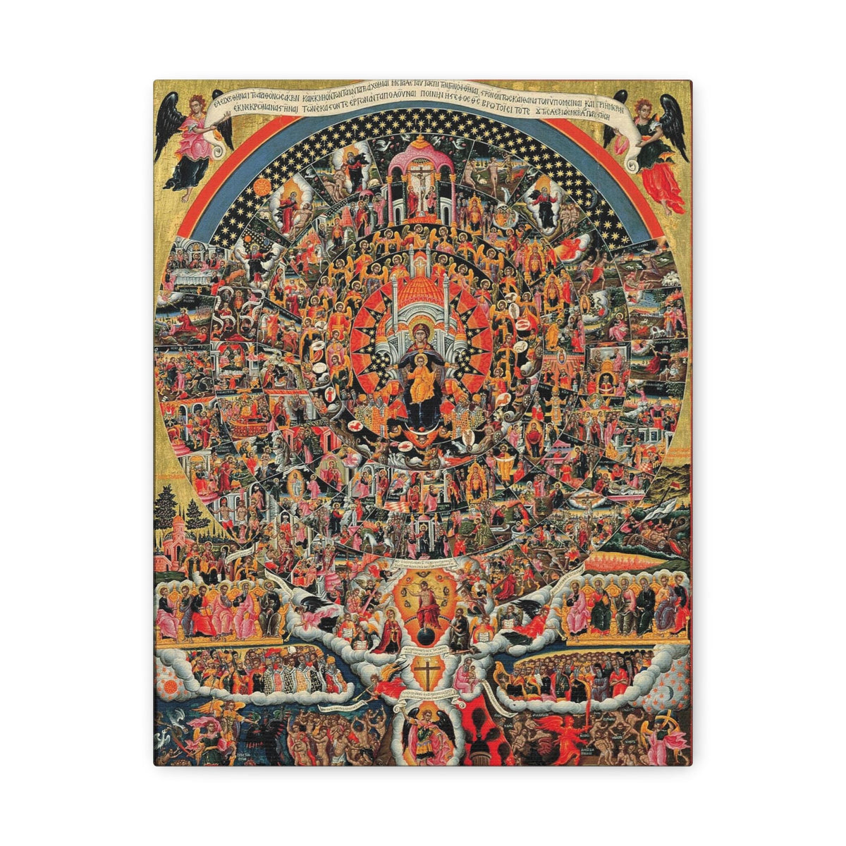 Hymn to the Virgin Catholic Canvas by Poulakis Theodoros