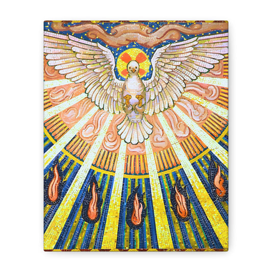 Holy Spirit Dove Mosaic Canvas Art | Catholic Pentecost Gift
