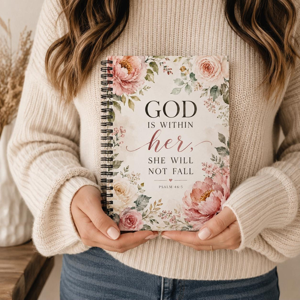 God Is Within Her Journal, Psalm 46:5 Christian Notebook