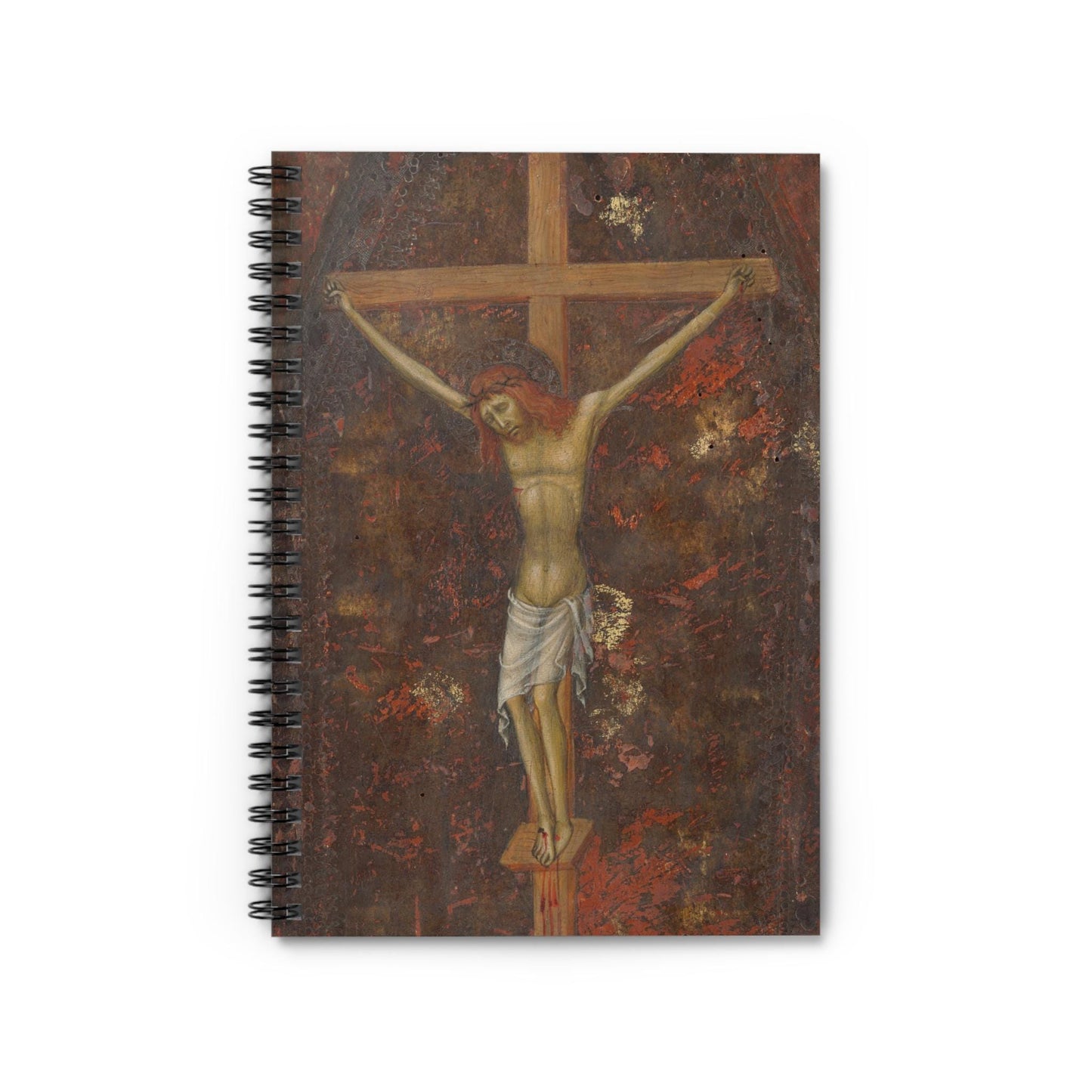 Christ on the Cross Catholic Adoration journal, Religious diary, lined notebook, Crucifixion art