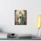 Mary Immaculate Conception Floral Canvas Print