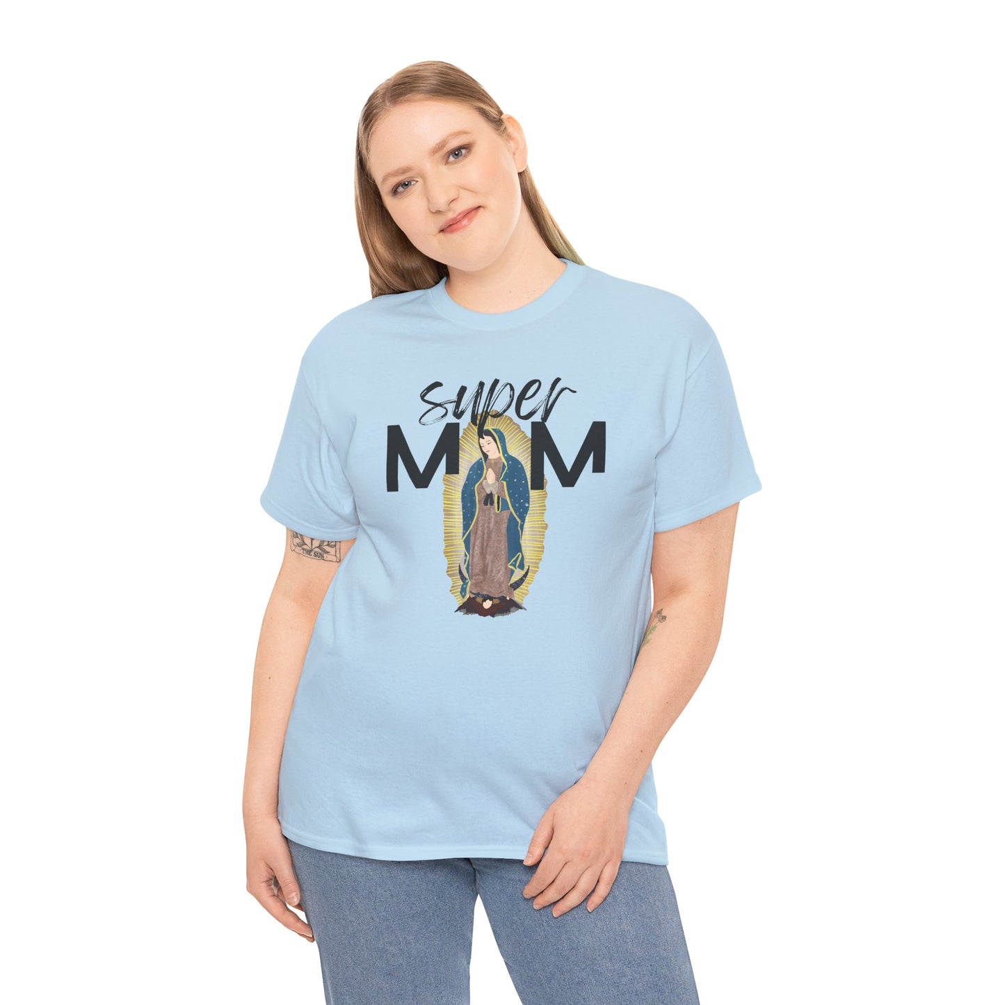 Mary Mother of God Catholic T-shirt Gift for mom, Catholic Christmas Shirt Mother, Super hero mom shirt gift for Catholic