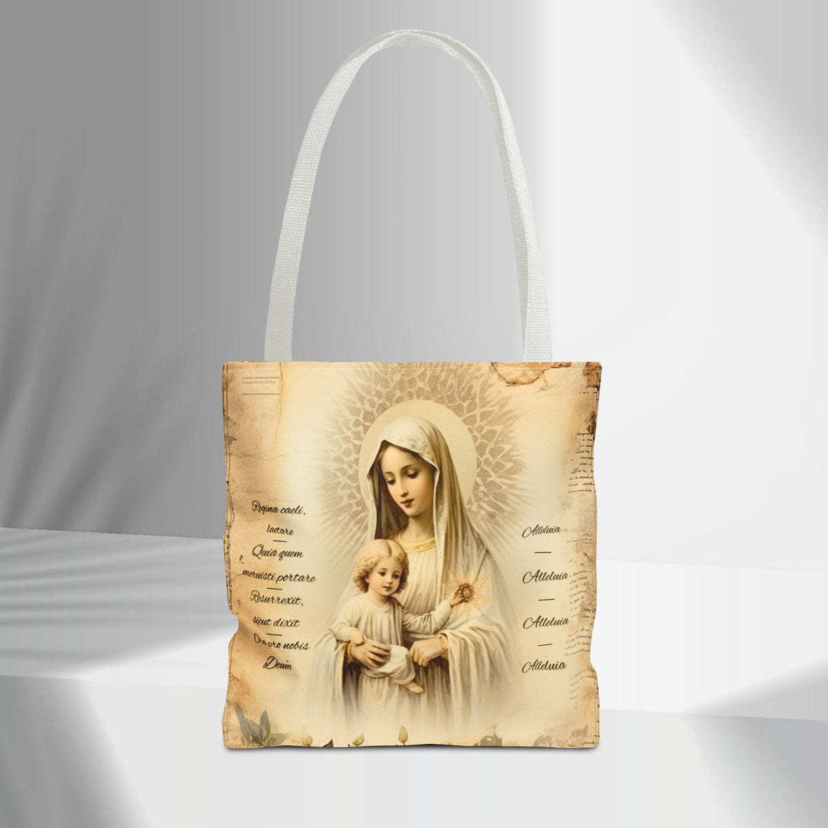 Mary Regina Caeli Prayer Catholic Tote Bag