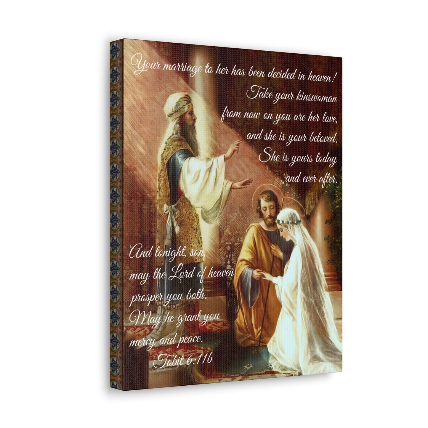 Catholic wedding gift canvas — additional product photo