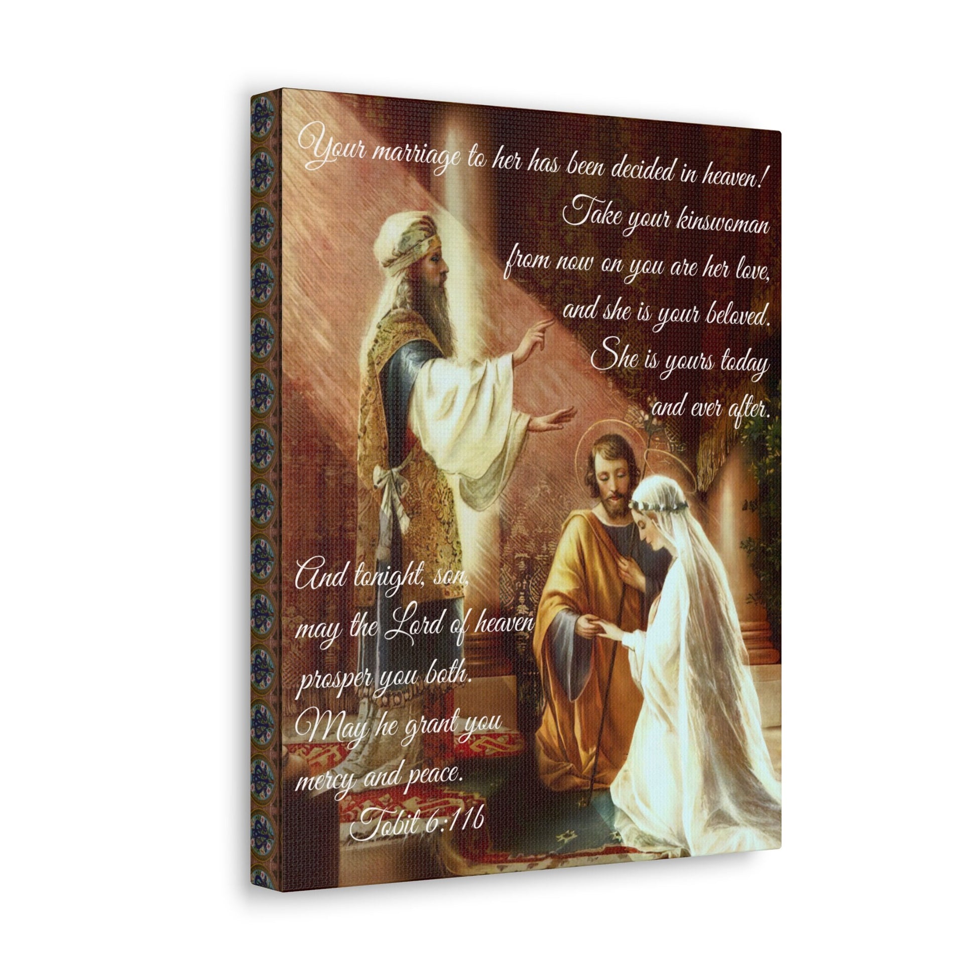 Catholic wedding gift canvas — additional product photo