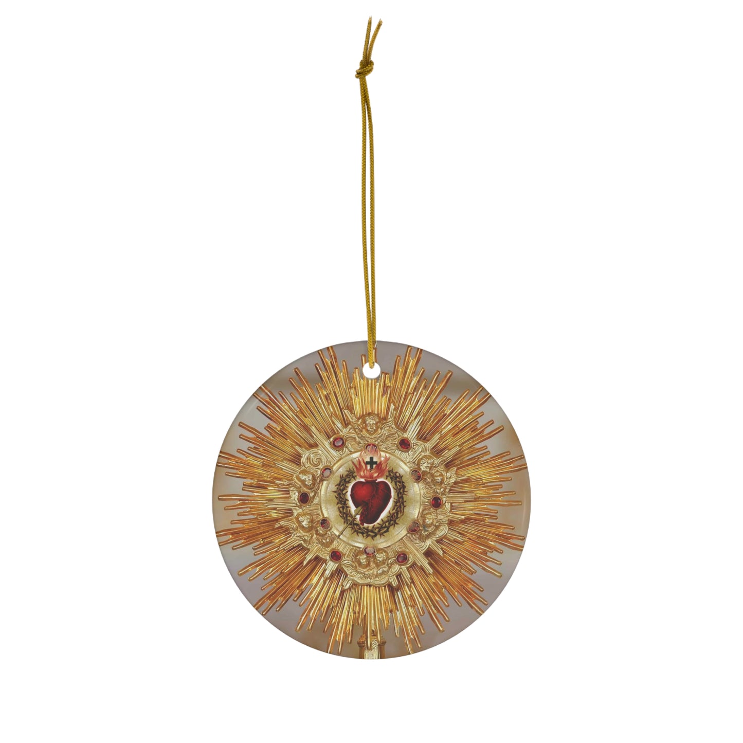 Sacred Heart Monstrance Ceramic Ornament