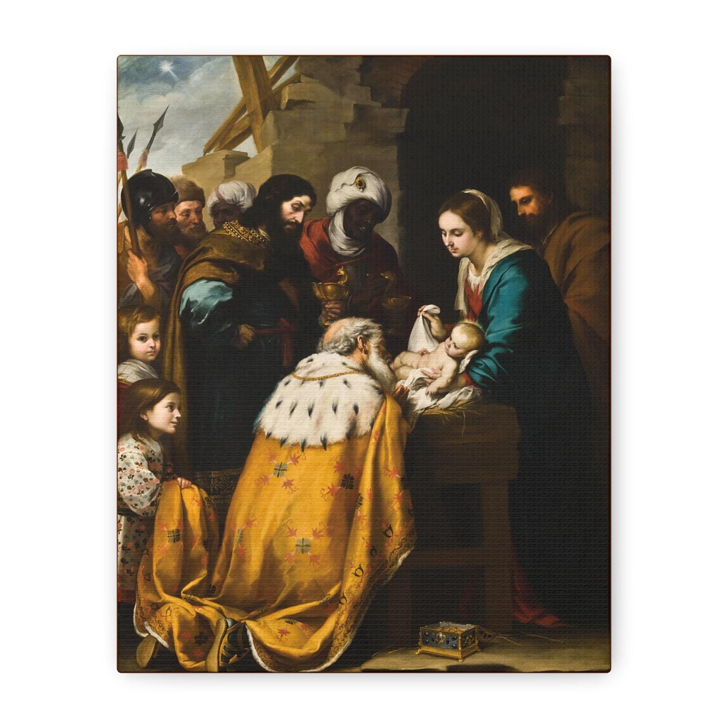Epiphany Holy Family Nativity Canvas, Catholic Wall Art