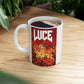 Luce DOOM ceramic mug, Catholic Jubilee Year mascot design — Catholic gift from Glory Be Gifts – view 4