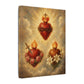 Three Hearts Canvas Print | Holy Family Wall Art