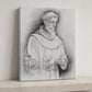 Saint Francis of Assisi canvas print, Franciscan habit with dove sacred art sketch — Catholic gift from Glory Be Gifts
