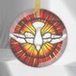 St Peter's Basilica Holy Spirit Glass Ornament, Confirmation Gift