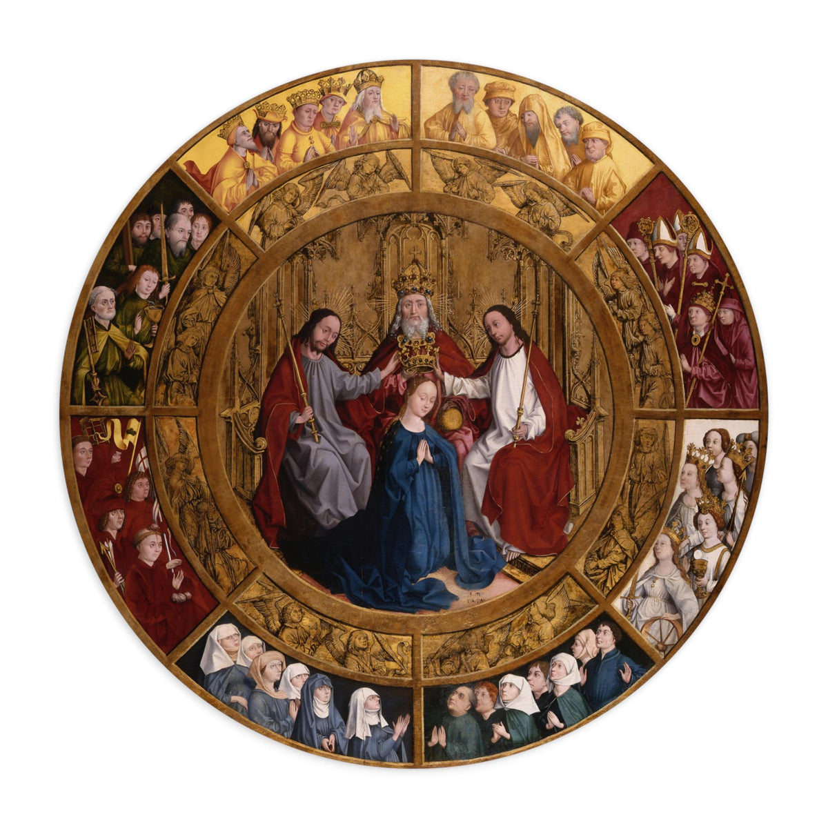 Mary Coronation Mouse Pad, Catholic Gothic Office Decor