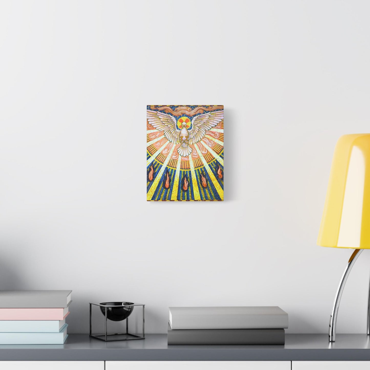 Holy Spirit Dove Mosaic Canvas Art | Catholic Pentecost Gift