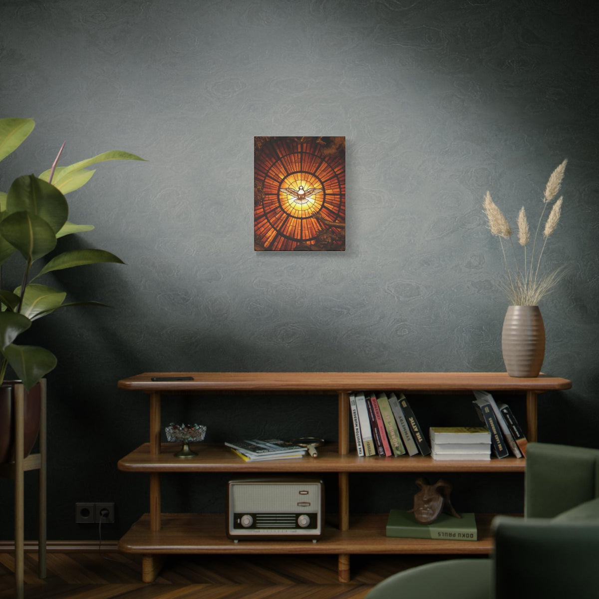Holy Spirit Vatican Window Canvas, Catholic Wall Art