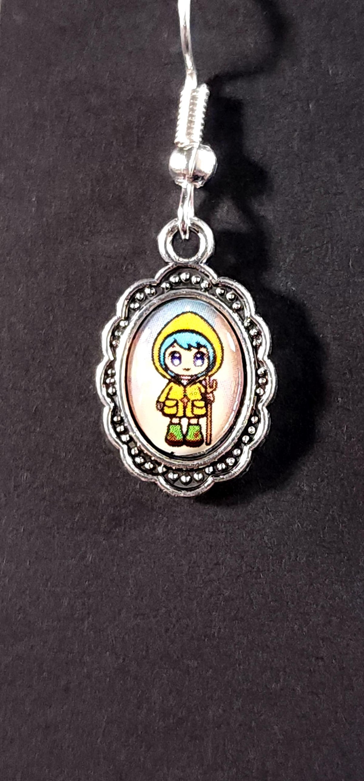 Luce Anime Dangle Earrings | Catholic Hook Earring Gift