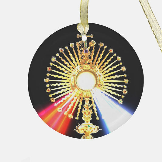 Divine Mercy Monstrance Christmas Ornament, Catholic Christmas Gift for mom dad grandma wife