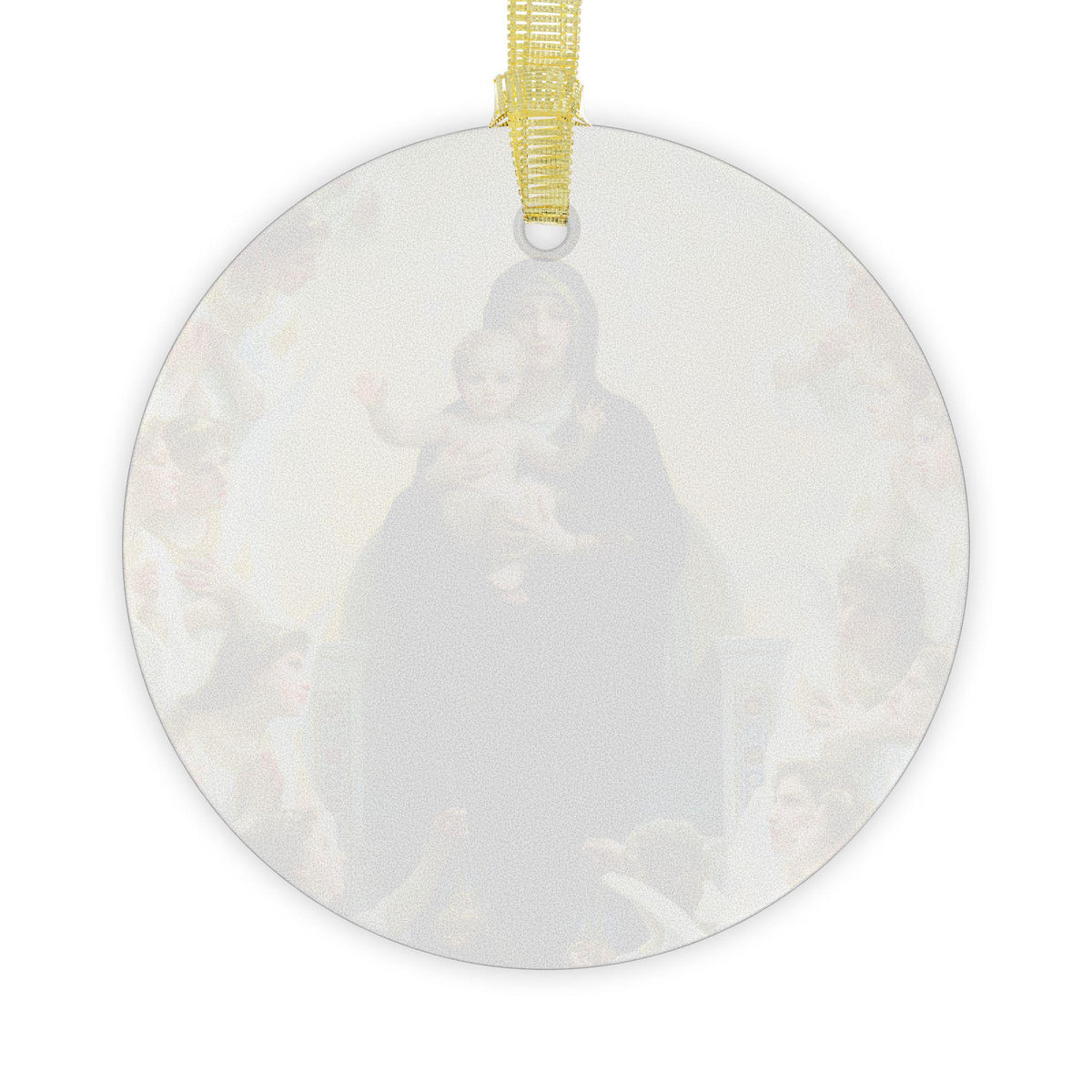 Our Lady Queen of Angels glass ornament — additional product photo