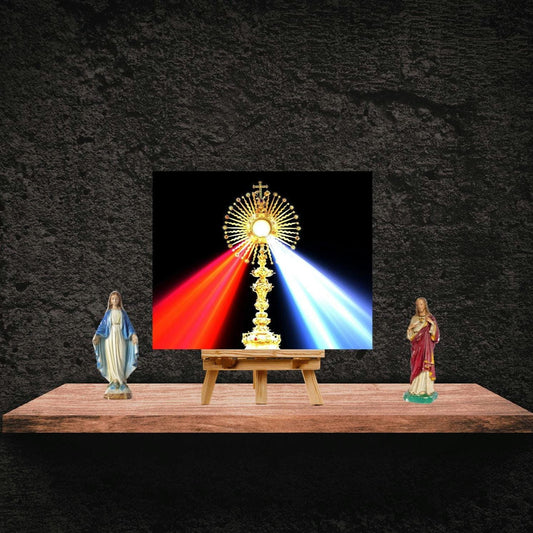 Canvas Print, Religious Wall Art, Divine Mercy, Eucharist, Monstrance, Jesus, Home Decor, Catholic Gift, Christian Art, Spiritual Decor,