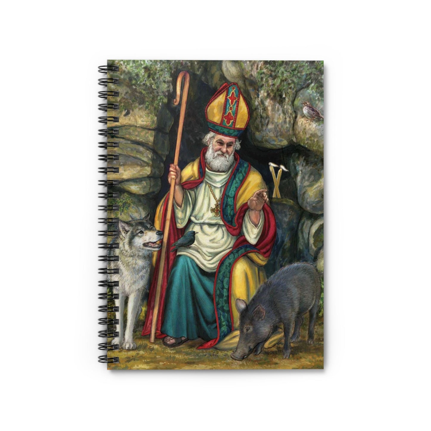 Saint Blaise adoration journal cover, Catholic prayer notebook — Catholic gift from Glory Be Gifts – view 2