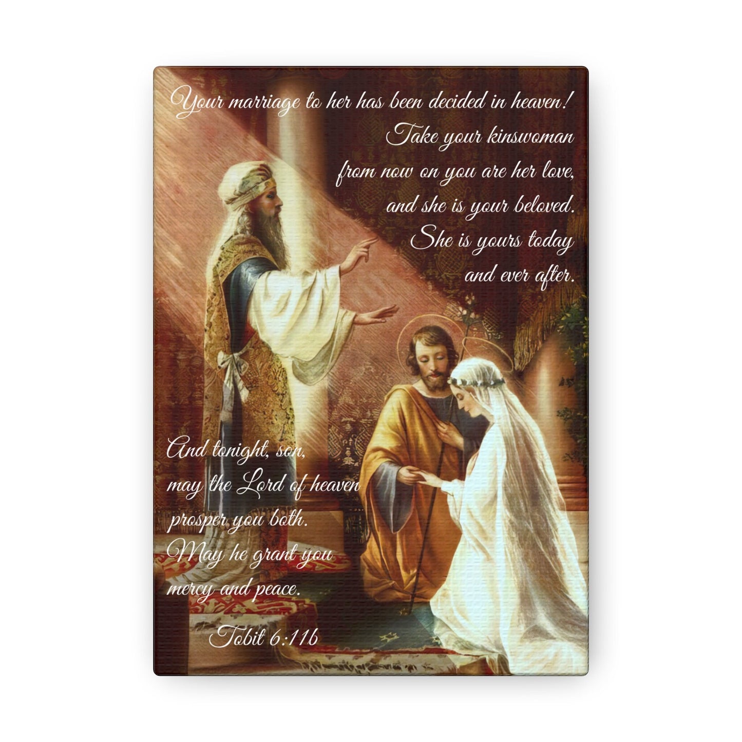 Catholic wedding gift canvas — additional product photo