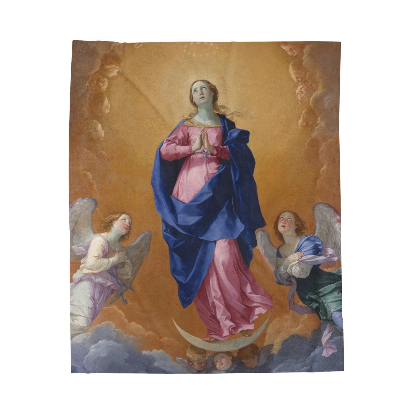 Our Lady of the Immaculate Conception Blanket, Religious Fuzzy Blankey Christmas Gift, Catholic Blanket of Mary the Mother of God