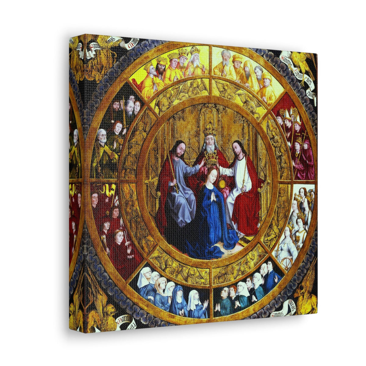 The Coronation of Mary as Queen of Heaven Catholic Canvas, Religious Home Decor Gift, Crowning of Mary, La Coronación de La Virgen