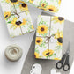 Sunflower pattern Christmas gift wrap roll, floral holiday wrapping paper — from Glory Be Gifts – view 4